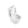 Close Coupled Rimless Open Back Short Projection Toilet with Chrome Button and Tornado Flush - Newport