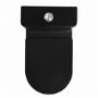 Matt Black Close Coupled Open Back Short Projection Toilet With Chrome Button -   Newport