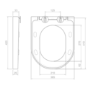 Matt Black Close Coupled Rimless Open Back Short Projection Toilet with Chrome Button and Tornado Flush - Newport