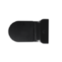 Matt Black Close Coupled Rimless Open Back Short Projection Toilet with Chrome Button and Tornado Flush - Newport