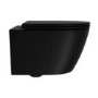 Matt Black Wall Hung Rimless Short Projection Toilet with Soft Close Seat – Newport