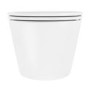 Matt White Wall Hung Rimless Short Projection Toilet with Soft Close Seat – Newport