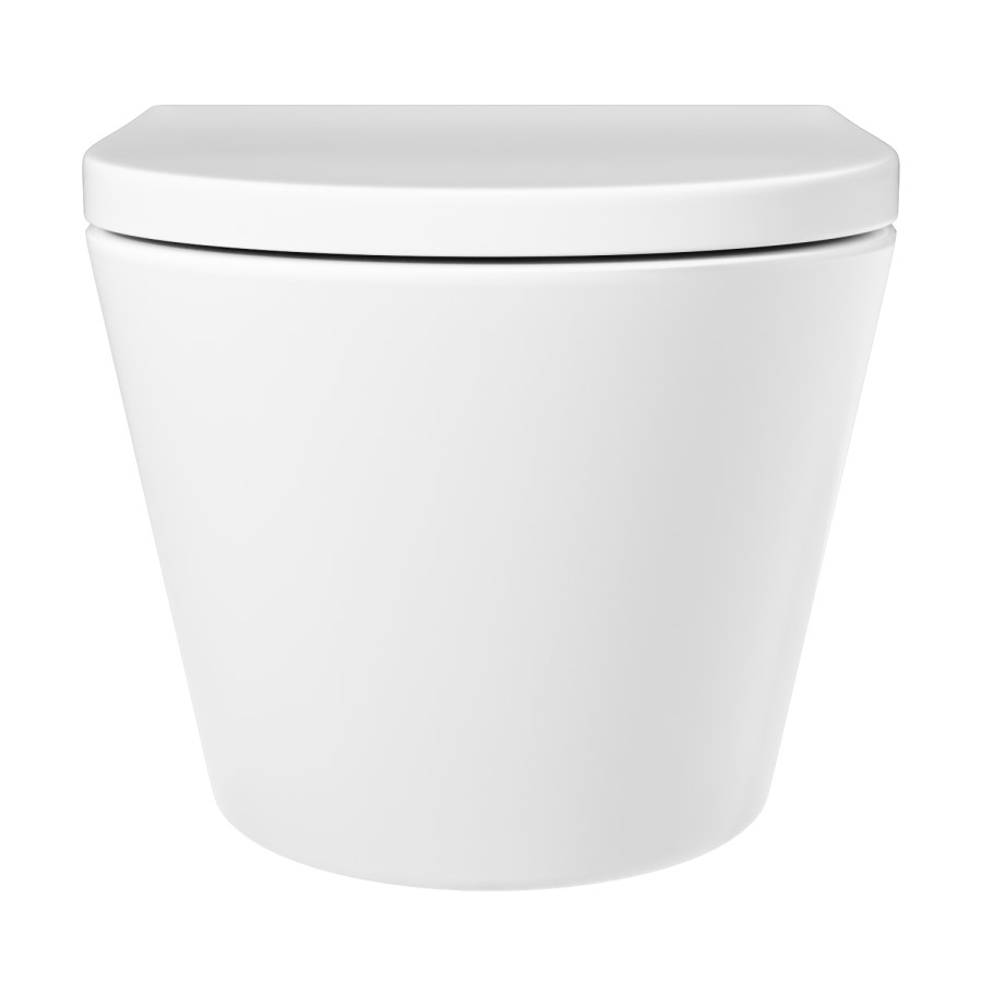 ALMOST PERFECT - Wall Hung Rimless Short Projection Toilet with Soft Close Seat – Newport