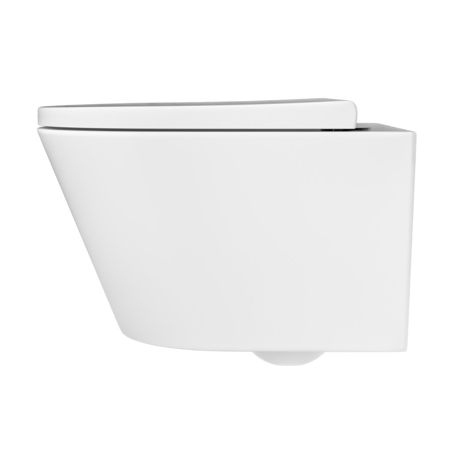 ALMOST PERFECT - Wall Hung Rimless Short Projection Toilet with Soft Close Seat – Newport
