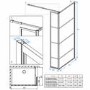 800mm Brushed Brass Grid Shower Screen for Wet Room & Walk In Shower with 300mm Hinged Panel - Nova