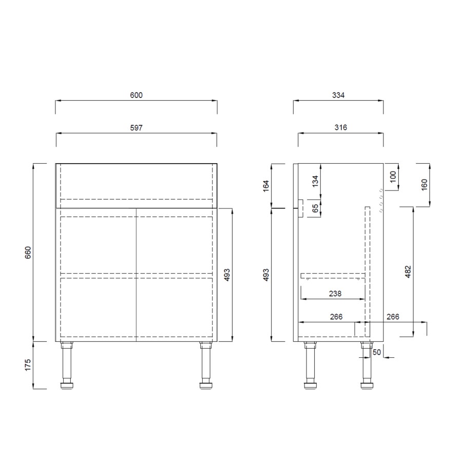 1200mm Blue Toilet and Sink Unit with Black Fittings - Ontario