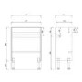 1500mm White Toilet and Sink Unit with Storage Unit & Brass Fittings - Ontario