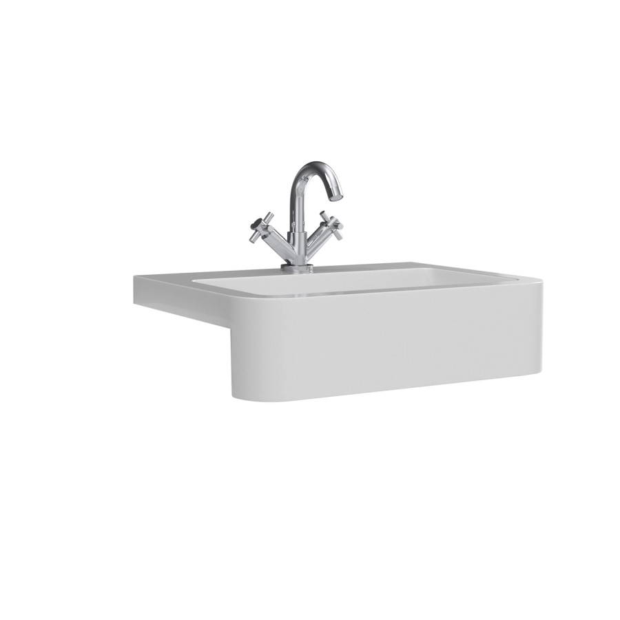 ONLY OPENED - 1200mm White Toilet and Sink Unit with Chrome Fittings - Ontario