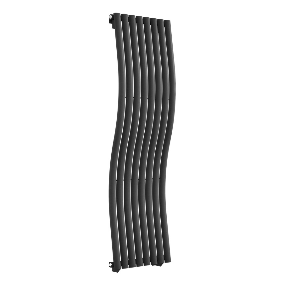 Anthracite Vertical Wave Designer Single Panel Radiator 1600 x 470mm - Opala