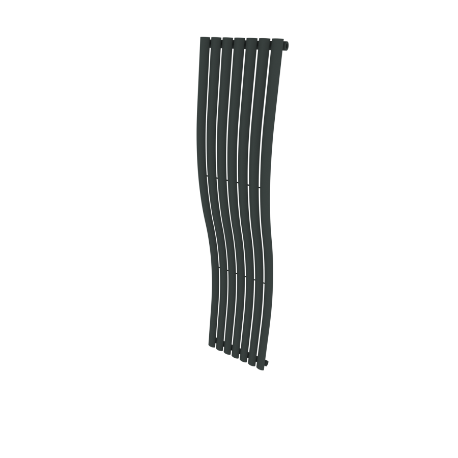 Anthracite Vertical Wave Designer Single Panel Radiator 1800 x 400mm - Opala