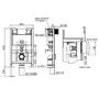 Fluted Wall Hung Toilet with Soft Close Seat, White Glass Sensor Flush Plate, 820mm Frame & Cistern - Oregon
