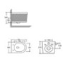Fluted Wall Hung Toilet with Soft Close Seat, White Glass Sensor Flush Plate, 1160mm Frame & Cistern - Oregon