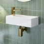 GRADE A2 - Brushed Brass Square Bottle Trap - Zana