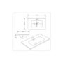 1000mm Black Toilet and Sink Unit with Round Toilet and Chrome Push Button - Palma