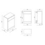 1000mm Black Toilet and Sink Unit with Round Toilet and Black Push Button - Palma