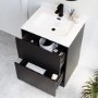 ONLY OPENED - 600mm Black Freestanding Vanity Unit with Basin - Palma
