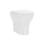 1100mm Black Toilet and Sink Unit with Round Toilet and Chrome Push Button - Palma
