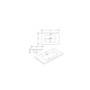 1100mm Black Toilet and Sink Unit with Round Toilet and Chrome Push Button - Palma
