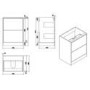 1100mm Wood Effect Toilet and Sink Unit Left Hand with Black Toilet Basin & Fittings - Palma