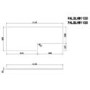 1100mm Wood Effect Toilet and Sink Unit Left Hand with Black Toilet Basin & Fittings - Palma