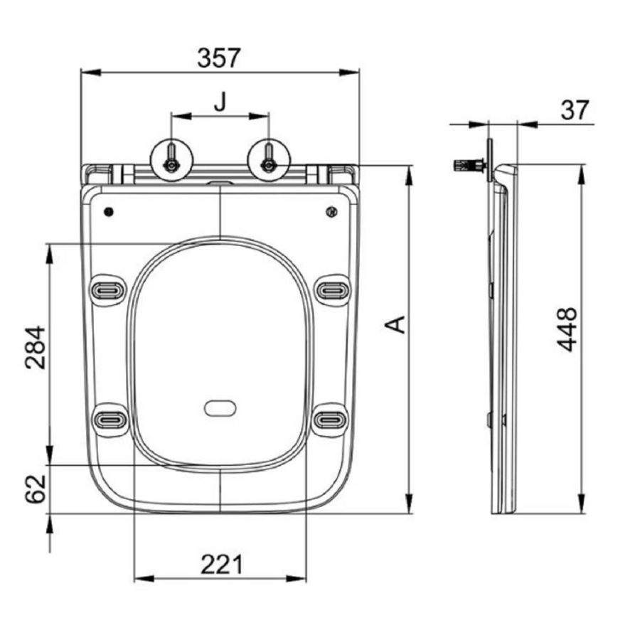Palma Wall Hung Toilet 820mm Pneumatic Frame & Cistern & Chrome Flush Plate