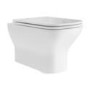 Wall Hung Rimless Toilet with Soft Close Seat, White Glass Sensor Flush Plate, 1168mm Frame & Cistern – Palma