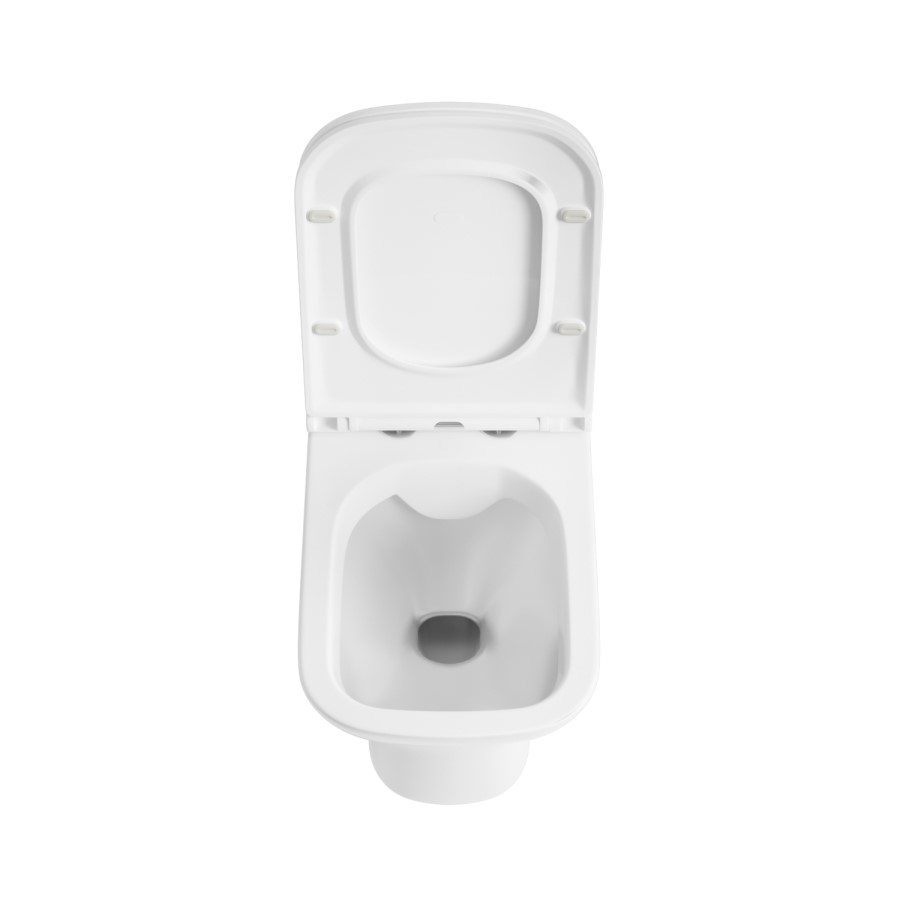 Wall Hung Rimless Toilet with Soft Close Seat, White Glass Sensor Flush Plate, 820mm Frame & Cistern – Palma