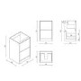 1000mm Walnut Wood Effect Toilet and Sink Unit with Round Toilet and Brushed Brass Push Button - Palma