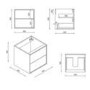 500mm Walnut Wood Effect Wall Hung Vanity Unit with Basin - Palma