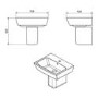 Delta Semi Pedestal Toilet and Basin Suite