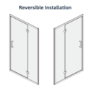 Black 8mm Glass Rectangular Hinged Shower Enclosure 1000x700mm - Pavo