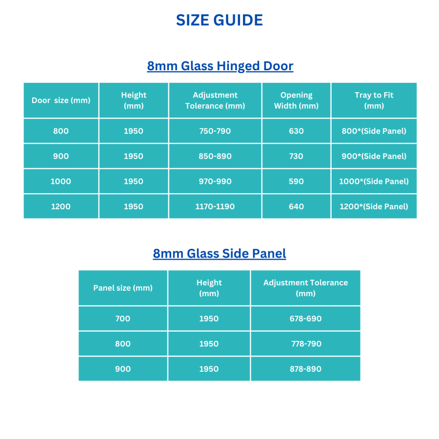 1200x900mm Black 8mm Glass Rectangular Hinged Shower Enclosure - Pavo