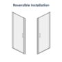 Black 8mm Glass Square Hinged Shower Enclosure 900mm - Pavo