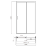 1200 x 800mm Brass Rectangular Sliding Door Shower Enclosure with Side Panel Suite with Toilet and Basin - Pavo