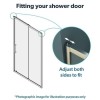 1400mm Brushed Brass  Sliding Shower Door 8mm Glass - Pavo