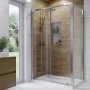 1000 x 800mm Chrome Rectangular Sliding Door Shower Enclosure with Side Panel Suite with Toilet and Basin - Carina
