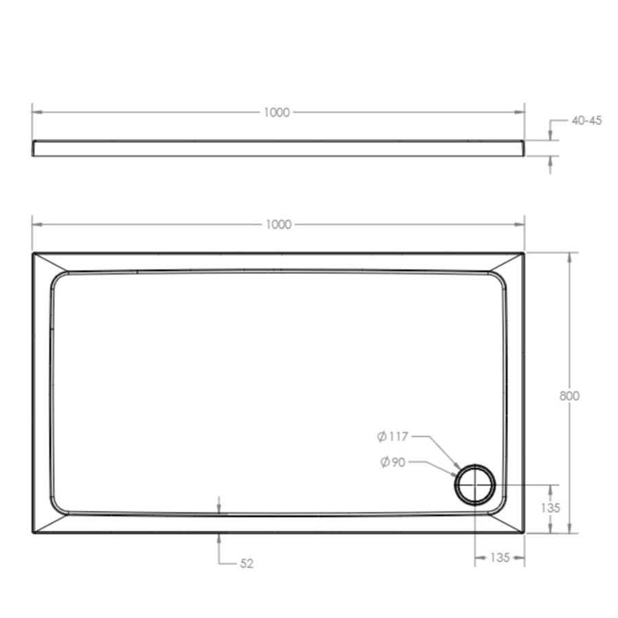 1000 x 800mm Chrome Rectangular Sliding Door Shower Enclosure with Side Panel Suite with Toilet and Basin - Carina