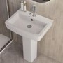 1000 x 800mm Chrome Rectangular Sliding Door Shower Enclosure Suite with Toilet and Basin - Carina