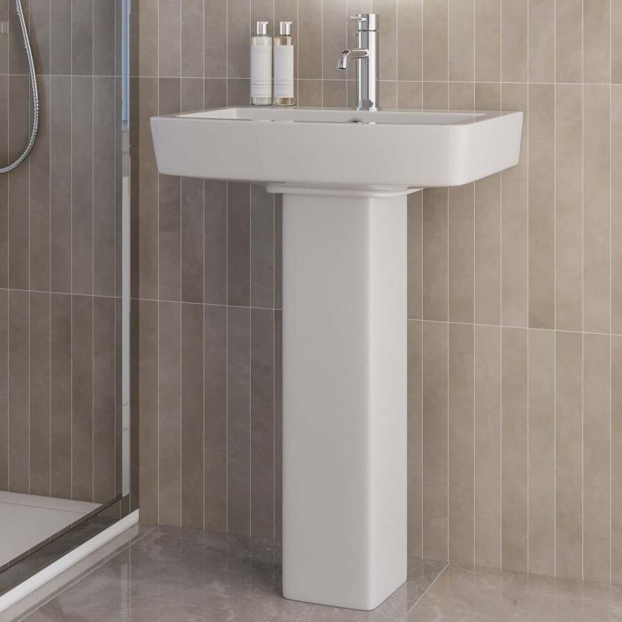 1200 x 800mm Chrome Rectangular Sliding Door Shower Enclosure Suite with Toilet and Basin - Carina