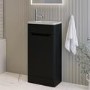 400mm Black Freestanding Cloakroom Right Hand Vanity Unit with Basin - Pendle