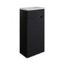 400mm Black Freestanding Cloakroom Left Hand Vanity Unit with Basin - Pendle