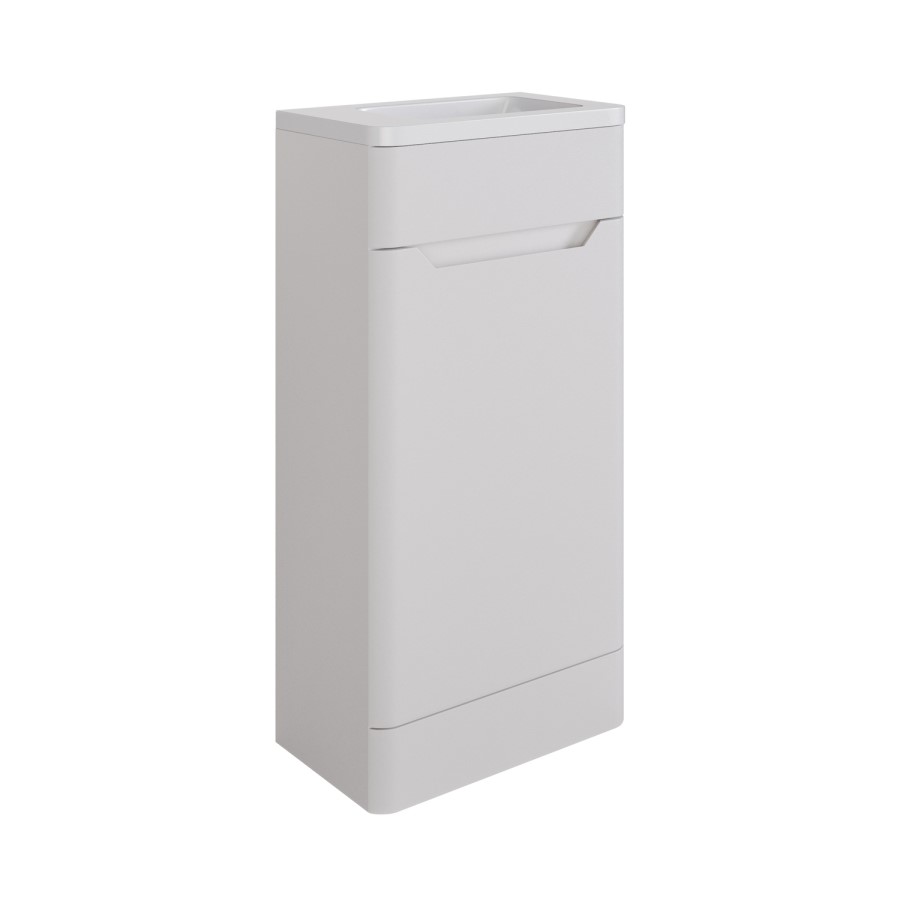 400mm Beige Freestanding Cloakroom Right Hand Vanity Unit with Basin - Pendle