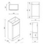 400mm Beige Freestanding Cloakroom Right Hand Vanity Unit with Basin - Pendle
