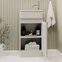 410mm Beige Freestanding Cloakroom Vanity Unit with Basin - Pendle