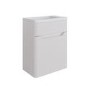 400mm Beige Wall Hung Cloakroom Left Hand Vanity Unit with Basin - Pendle