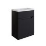 400mm Black Wall Hung Cloakroom Right Hand Vanity Unit with Basin - Pendle