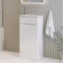 400mm White Freestanding Cloakroom Right Hand Vanity Unit with Basin - Pendle