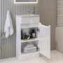 400mm White Freestanding Cloakroom Left Hand Vanity Unit with Basin - Pendle