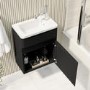410mm Black Wall Hung Cloakroom Vanity Unit with Basin - Pendle