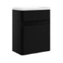 410mm Black Wall Hung Cloakroom Vanity Unit with Basin - Pendle